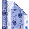 Reversible Hanukkah Wrapping Paper - Mini Roll - 17 Inch x 33 Feet - Dreidels and Menorah Lights Chanukah Wrapping Paper Perfect for Hanukkah, Chanukah, Holiday